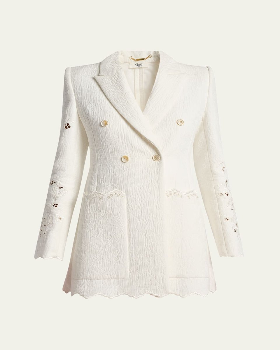 Embroidered Spongy Jacquard Jacket